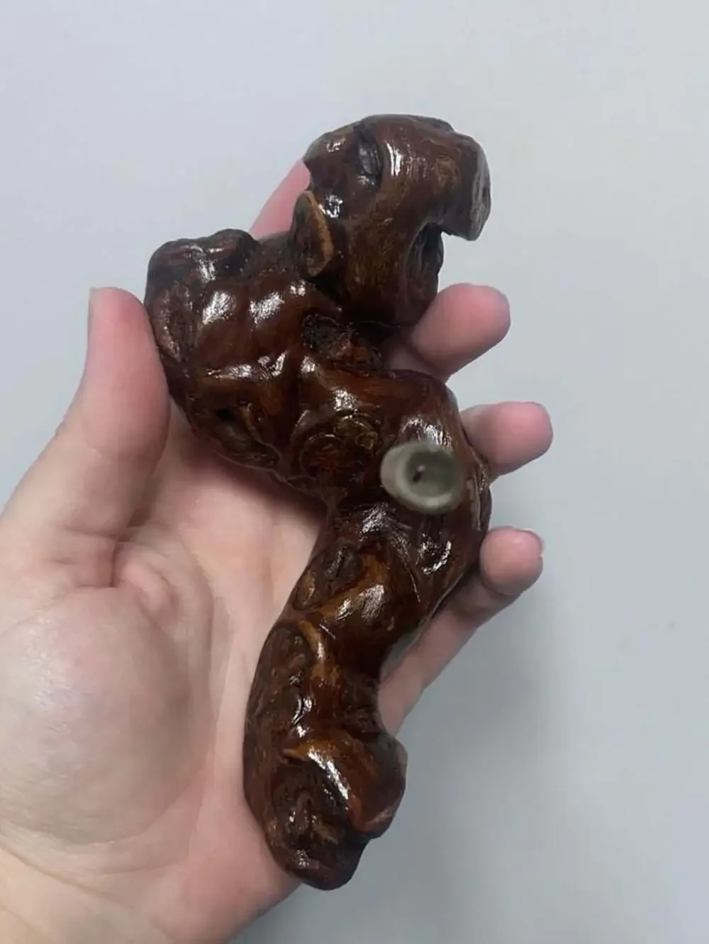 Vintage French Burled Grapevine Wood Corkscrew